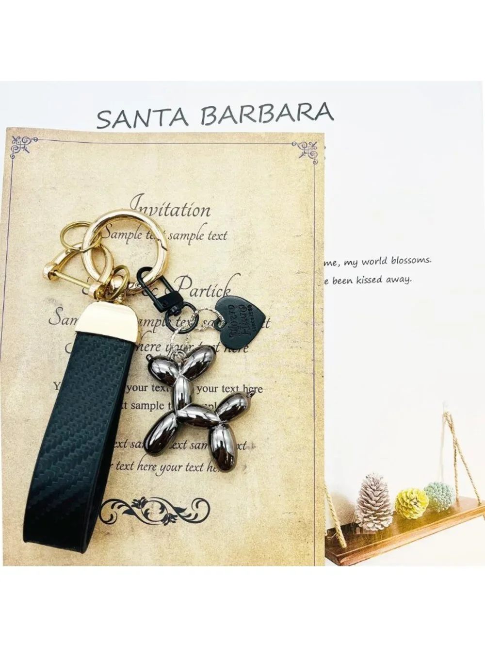 Cute Balloon Dog Keychain | Aesthetic Bag Charm for Handbag & Backpack